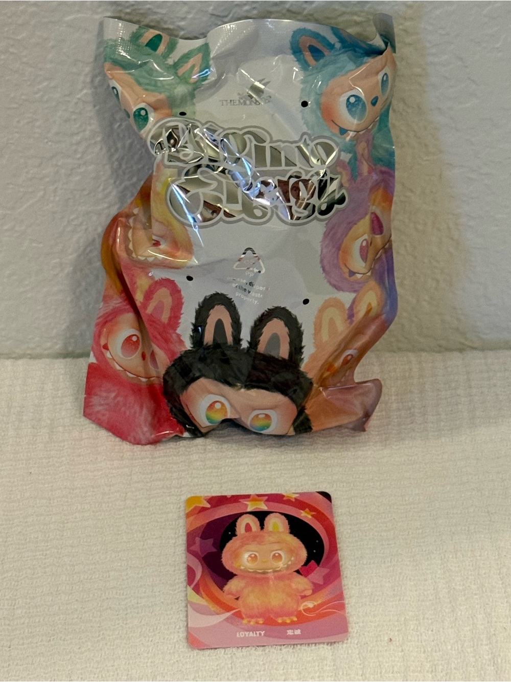 POP MART Labubu The Monsters Big Into Energy Loyalty w/ Box Card Bag - LOYALTY